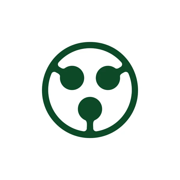 Cirkel Länkade Prickar Logotyp Vektor — Stock vektor