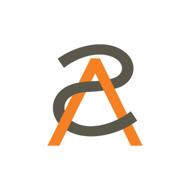 harf sa basit bağlantılı logo vektörü