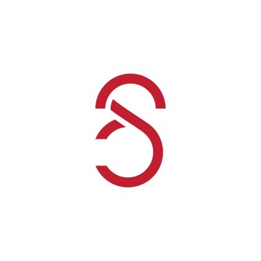 soyut harf sd küçük geometrik logo vektörü