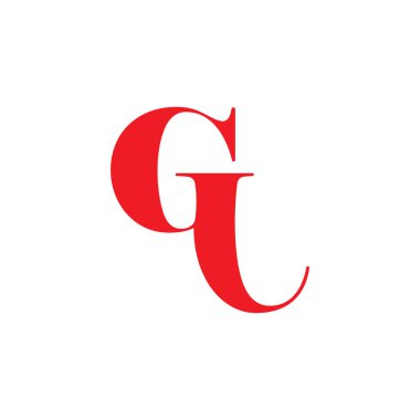 qg harfi basit logo vektörü