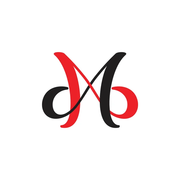 Lettre Courbes Liées Logo Vecteur — Image vectorielle