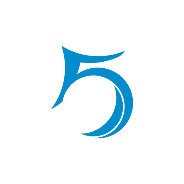 Harf Basit Eğriler Geometrik Logo Vektörü — Stok Vektör