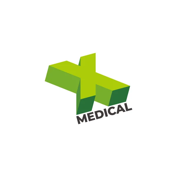 Letra Médico Símbolo Logo Vector — Archivo Imágenes Vectoriales