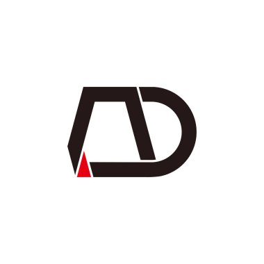 harf ve basit geometrik çizgi ok sembolü logo vektörü