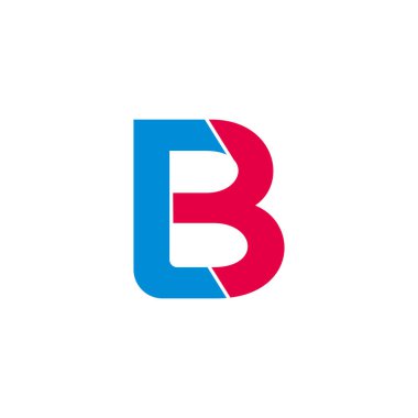 harf cb basit bağlı geometrik tasarım sembolü logo vektörü