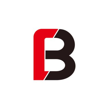 harf rb basit bağlı geometrik tasarım sembolü logo vektörü