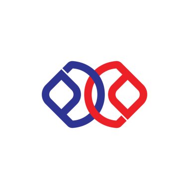 daire harfi dd bağlı logo vektörü