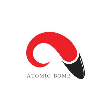 Roket mermi hareketi logo vektörü