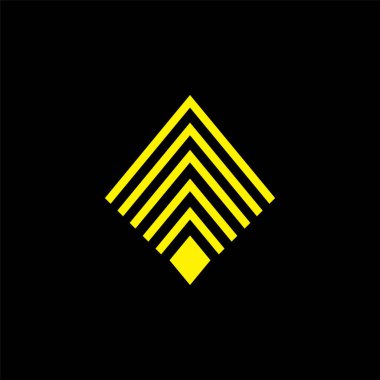 ok geometrik çizgileri kare logo vektörü