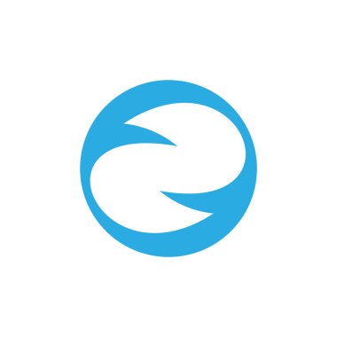 Dalgalı döndürme ok çember logo vektörü