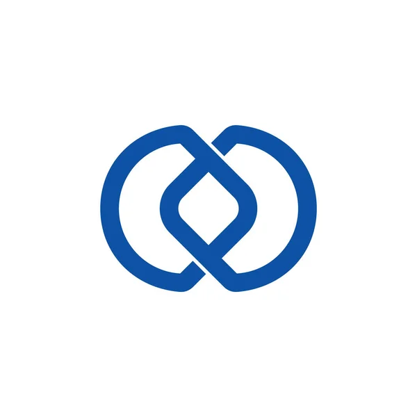 Abstrait Lettre Ligne Liée Logo Simple — Image vectorielle