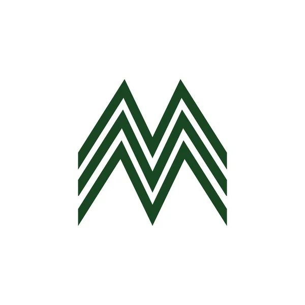 Huruf Stripes Garis Geometrik Logo Vektor - Stok Vektor