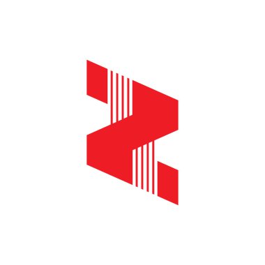 z çizgili geometrik logo vektörü
