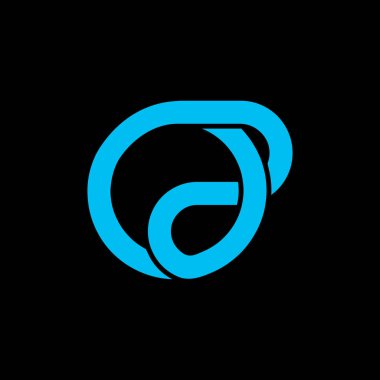 O2 harfleri bağlı üst üste çizgi basit logo vektörü