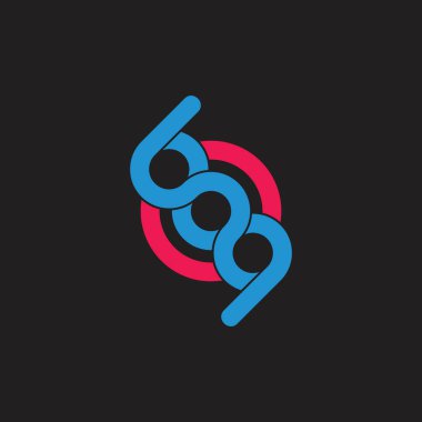 harfler BQ bağlantılı sarmal sonsuzluk tasarım logo vektör