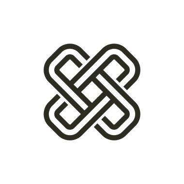 bağlantılı çizgiler x çizgili logolar