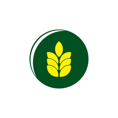 Buğday sembolü çember dekorasyon vektörü