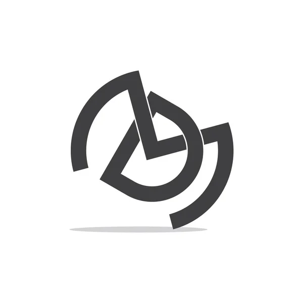 Літера Мет Перекриття Тіньового Дизайну Логотипу Вектор — стоковий вектор