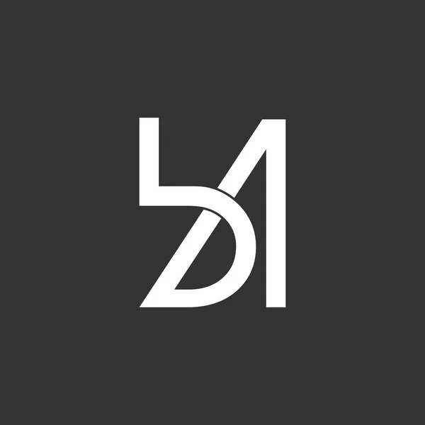 Lettre Simple Géométrique Ligne Logo Vecteur — Image vectorielle