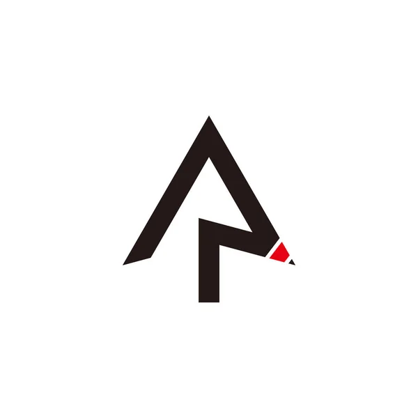 Crayon Flèche Vers Haut Simple Géométrique Succès Symbole Logo Vecteur — Image vectorielle