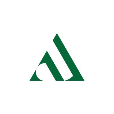 üçgen geometrik ok logo vektörü