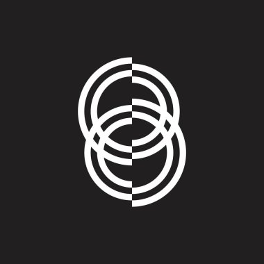 bağlı çizgili halka halka logo vektörü