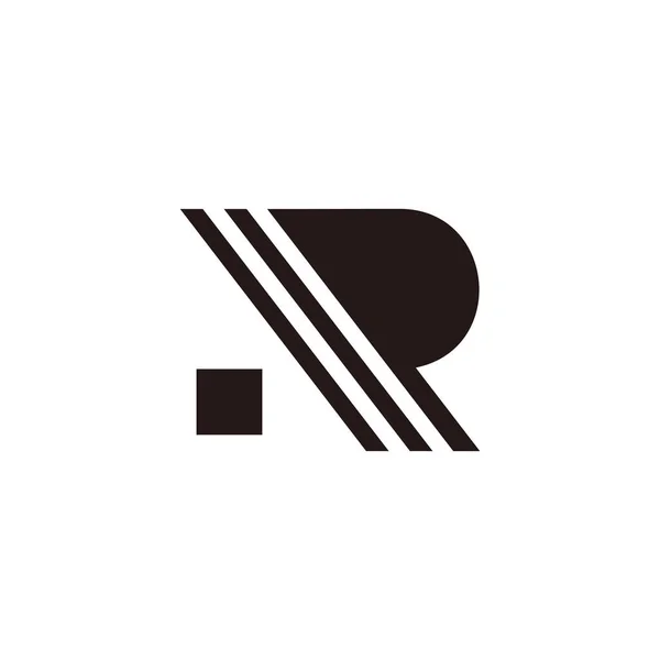 手紙P抽象的な屋根窓の家のシンボルロゴベクトル — ストックベクタ