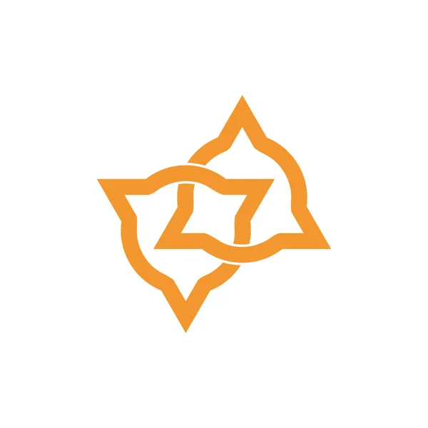 Пов Язаний Єкт Кола Трикутник Плоский Логотип — стоковий вектор