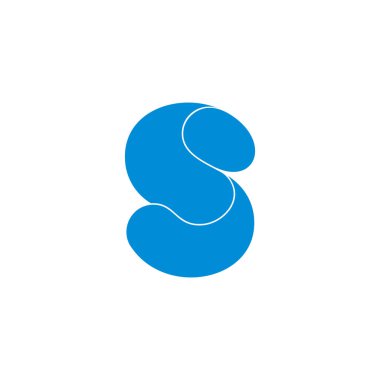 harf 3d düz sembol logo vektörü