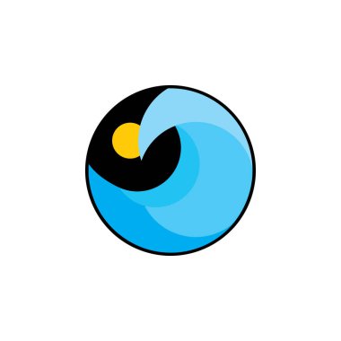 gece dalgaları gradyan logo vektörü