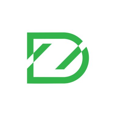 dz harfi basit geometrik soyut logo vektörü