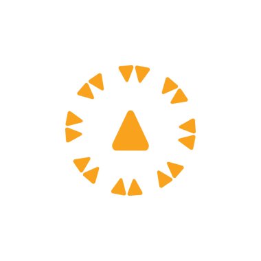 Çember soyut logo vektörü olarak üçgen