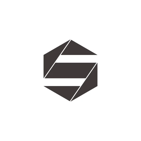 Buchstabe Sechseckige Geometrische Flache Origami Design Logo Vektor — Stockvektor
