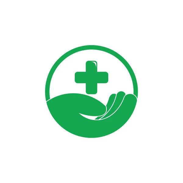 Hand Care Medical Symbol Logo Vector — Stock Vector