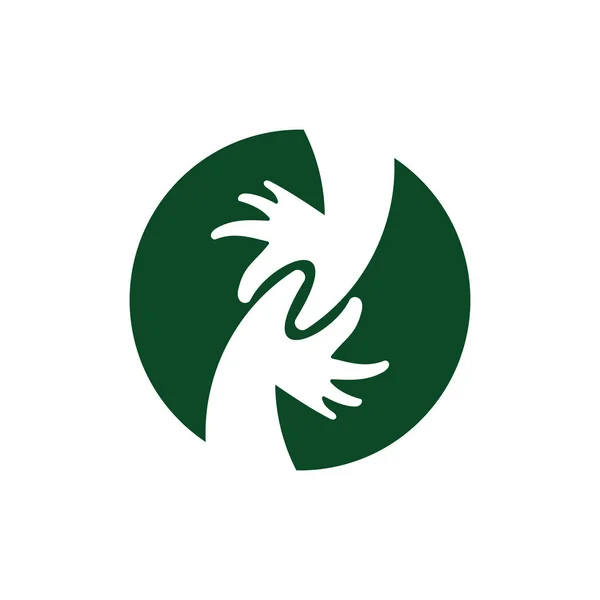 Powiązane Logo Pielęgnacji Dłoni Wektor Dekoracji Logo — Wektor stockowy