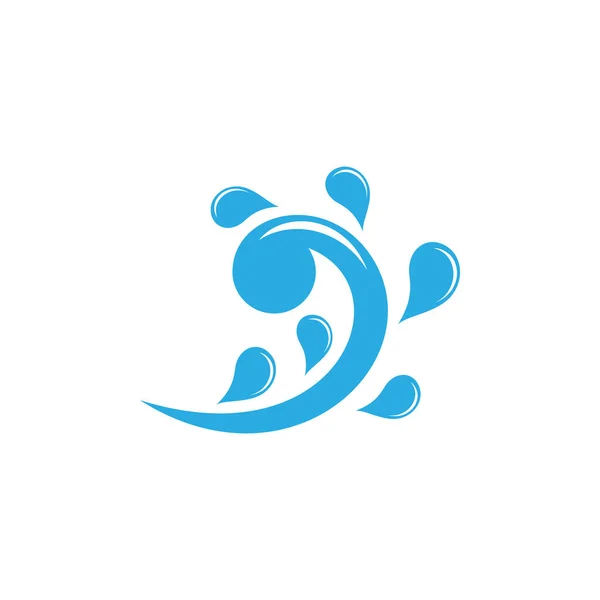 Agua Salpicadura Movimiento Símbolo Simple Logotipo Vector — Vector de stock