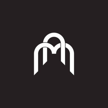 soyut harf am bağlantılı geometrik çakışma tasarım logo vektörü