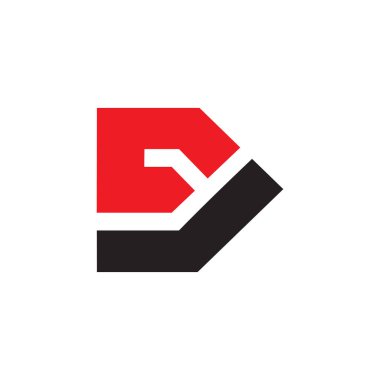 Soyut harf ey basit geometrik logo vektörü