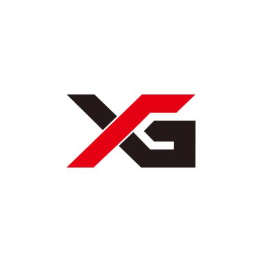 soyut harf rg basit geometrik logo vektörü