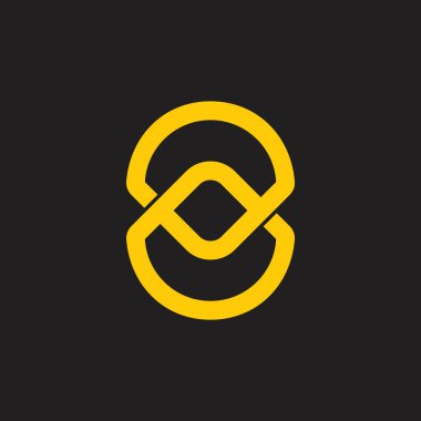 bağlı daire nesne zinciri logo vektörü