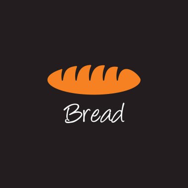 ekmek basit geometrik logo vektörü