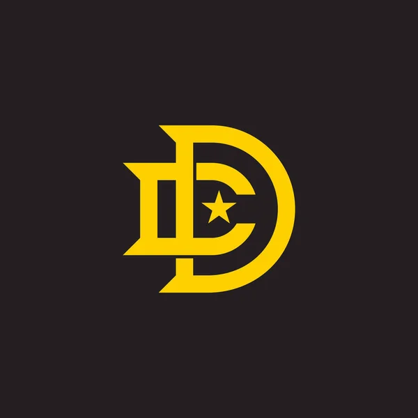 Harf Yıldız Basit Geometrik Logo Vektörü — Stok Vektör