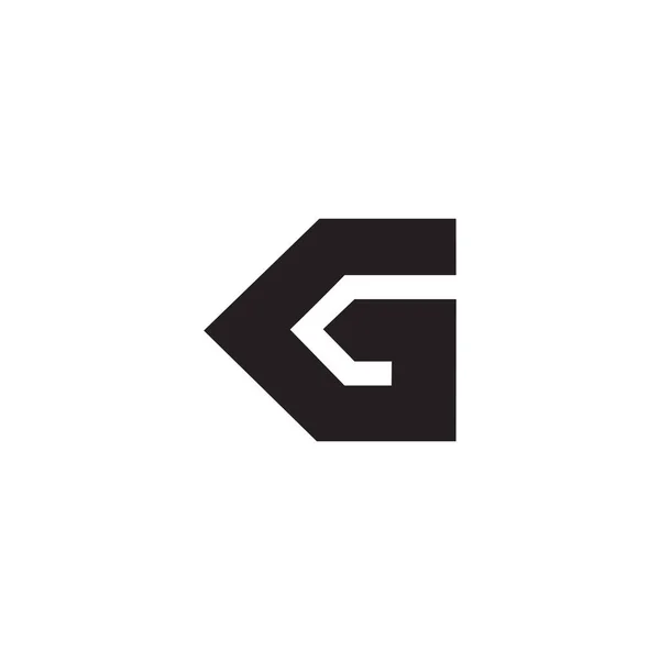Soyut Harf Basit Geometrik Logo Vektörü — Stok Vektör