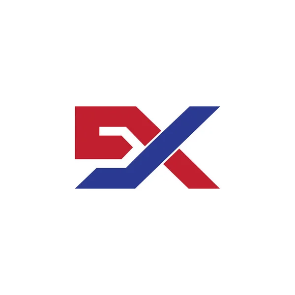 Lettre Abstraite Simple Chevauchement Géométrique Logo Vecteur — Image vectorielle