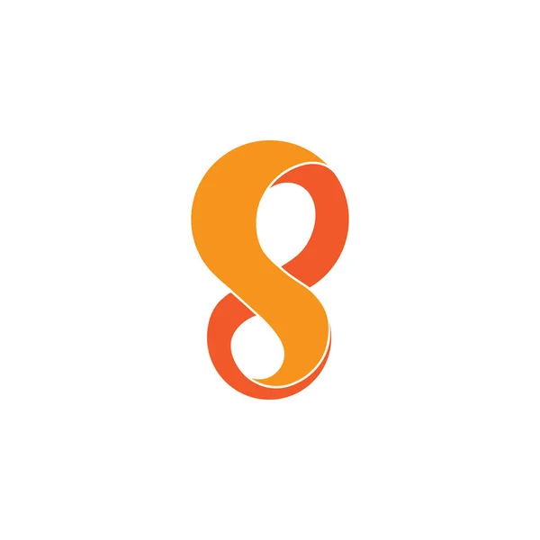 Soyut Harf Sonsuzluk Logo Vektörü — Stok Vektör