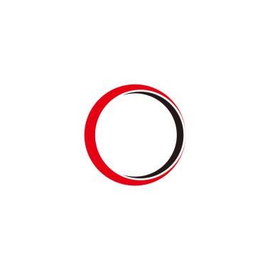 Basit geometrik 3d düz halka sembolü logo vektörü