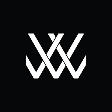 soyut bağlantılı üst üste binen nesne sembolü dekorasyon vektörü seti