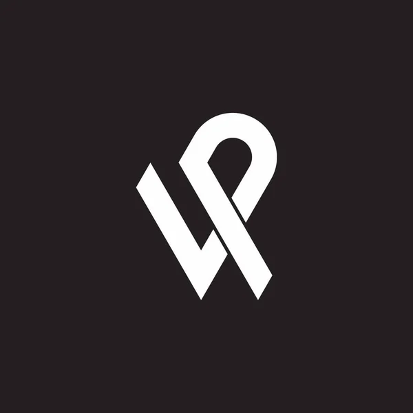 Lettre Simple Lié Chevauchement Lignes Symbole Logo Vecteur — Image vectorielle
