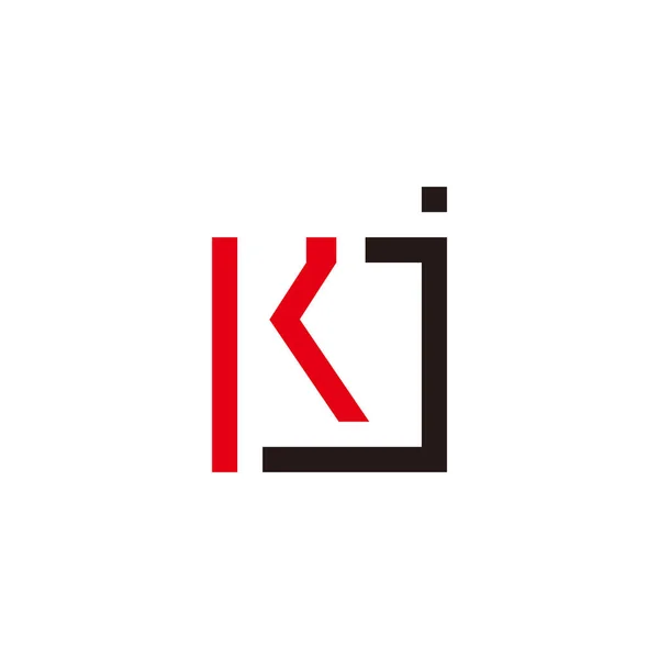 Lettre Flèche Géométrique Simple Ligne Carrée Design Symbole Logo Vecteur — Image vectorielle