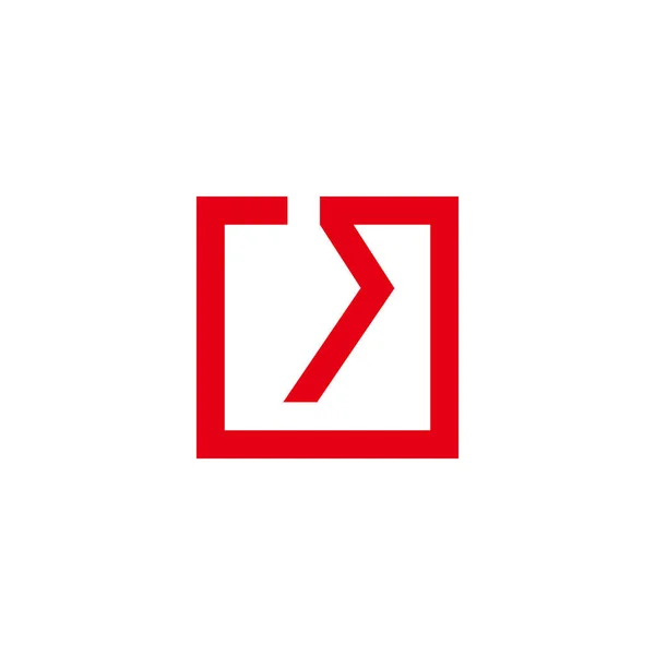 Буква Стрелка Простой Геометрической Линии Вектор Символа Логотипа — стоковый вектор